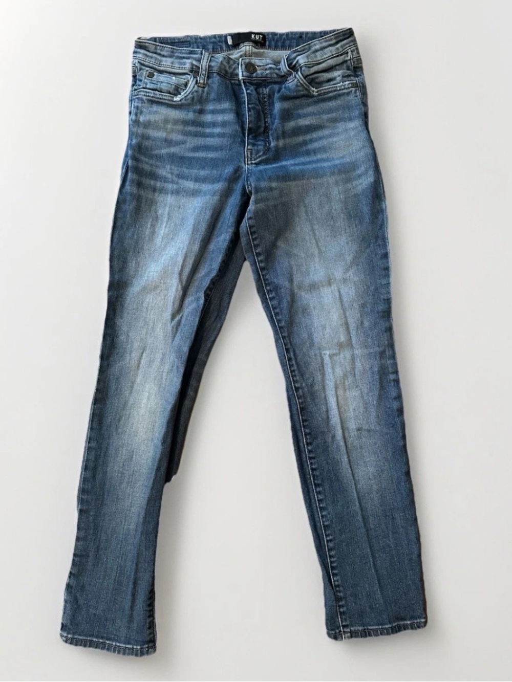 KUT from the Kloth Fab Ab Boyfriend High Rise Medium Wash Denim Jeans Size 6